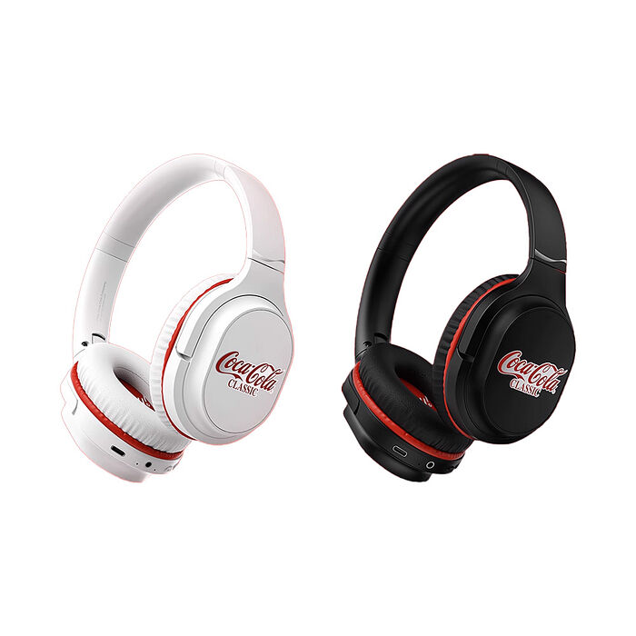 【Coca-cola】可口可樂 頭戴可折疊式降噪藍芽耳機 T18