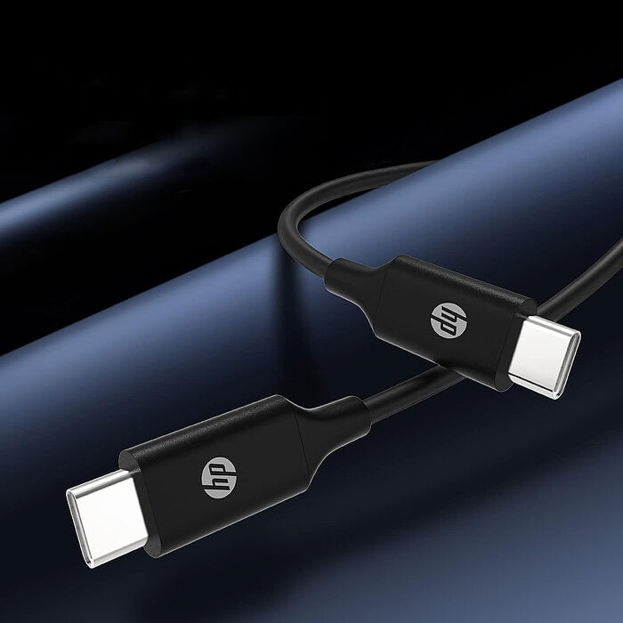 HP 惠普 DHC-TC107 Type-C充電線 速充快充線-黑色-1M