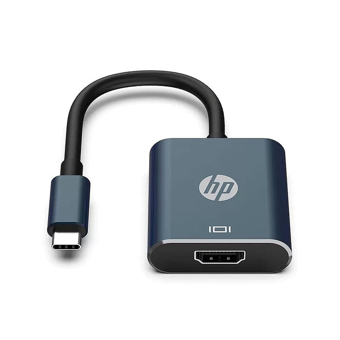 HP 惠普 DHC-CT202 Type-C 轉 HDMI 轉接器/轉接頭-藍黑色