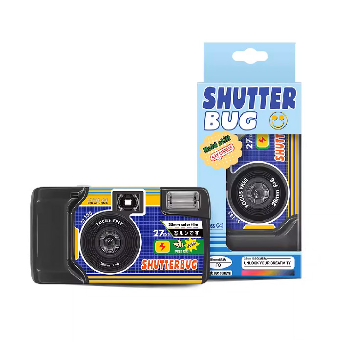 【LFANI 樂斐】HELLO SHUTTERBUG攝影家 翻玩系列彩色27張一次性閃光即可拍相機