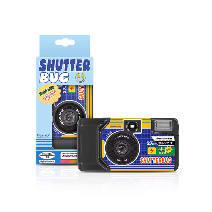 【LFANI 樂斐】HELLO SHUTTERBUG攝影家 翻玩系列彩色27張一次性閃光即可拍相機