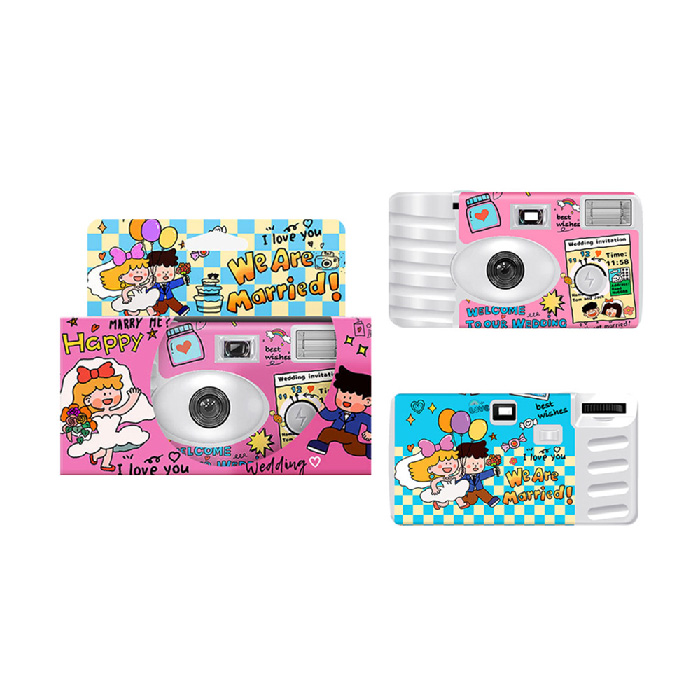 【LFANI 樂斐】WEDDING婚禮永恆結婚回憶 翻玩系列彩色27張一次性閃光即可拍相機