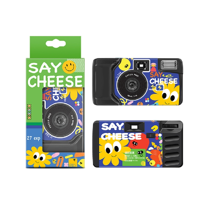 【LFANI 樂斐】SAY CHEESE笑笑笑 翻玩系列彩色27張一次性閃光即可拍相機