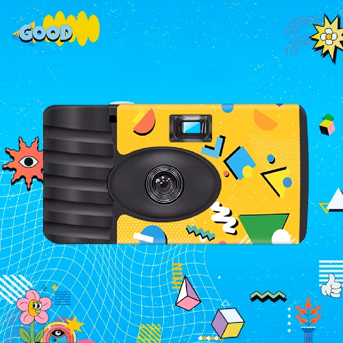 【LFANI 樂斐】MEMPHIS孟菲斯 翻玩系列黑白18張一次性無閃光即可拍相機