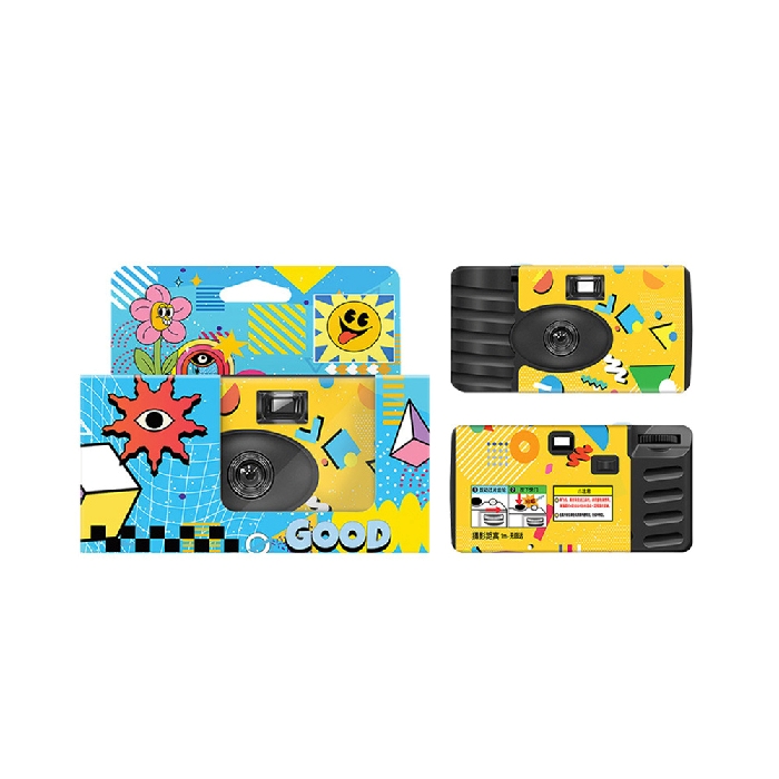 【LFANI 樂斐】MEMPHIS孟菲斯 翻玩系列黑白18張一次性無閃光即可拍相機