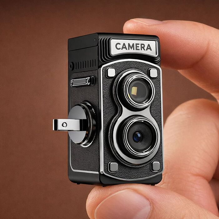 【Minicam 迷你拍】G17復古TLR雙眼Y8000迷你相機-黑