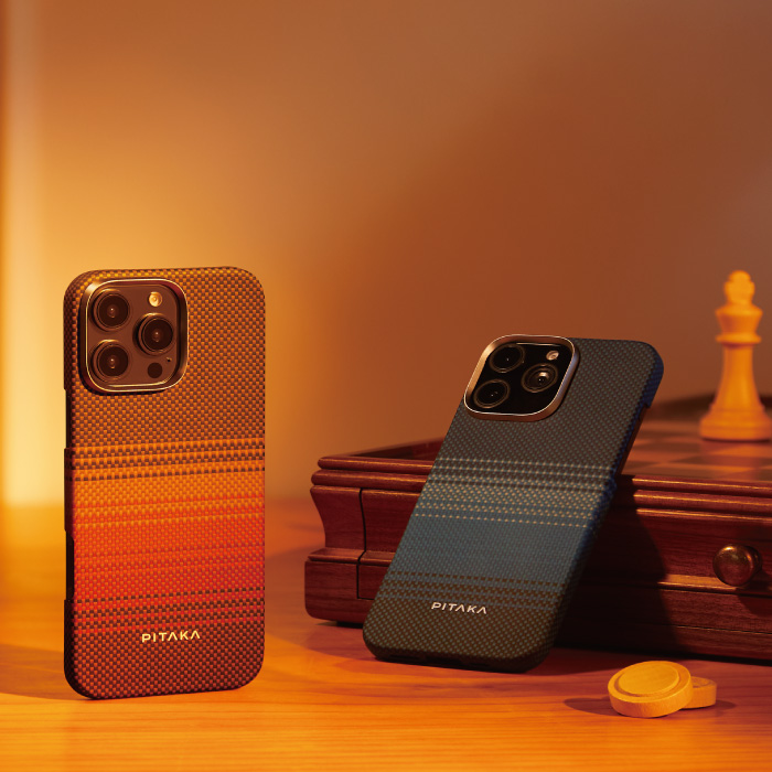 PITAKA iPhone 16 系列 航太纖維磁吸手機殼 日落