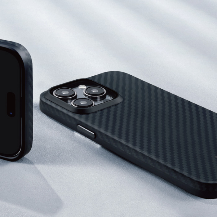PITAKA  iPhone 15 Pro/ProMax 航太纖維磁吸防摔軍規手機殼