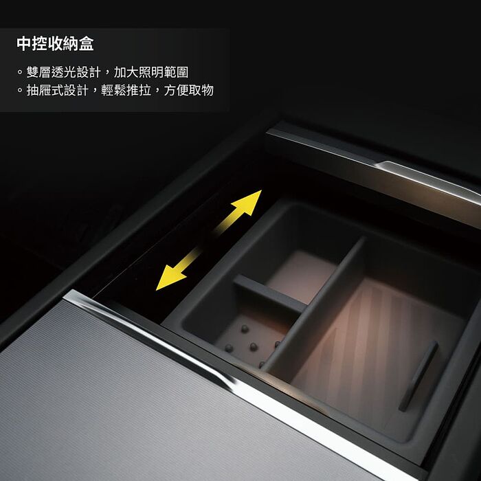 【JOWUA】特斯拉Model 3(煥新版)&Y(煥新版) 中控收納組(中控收納合 前後座杯架)