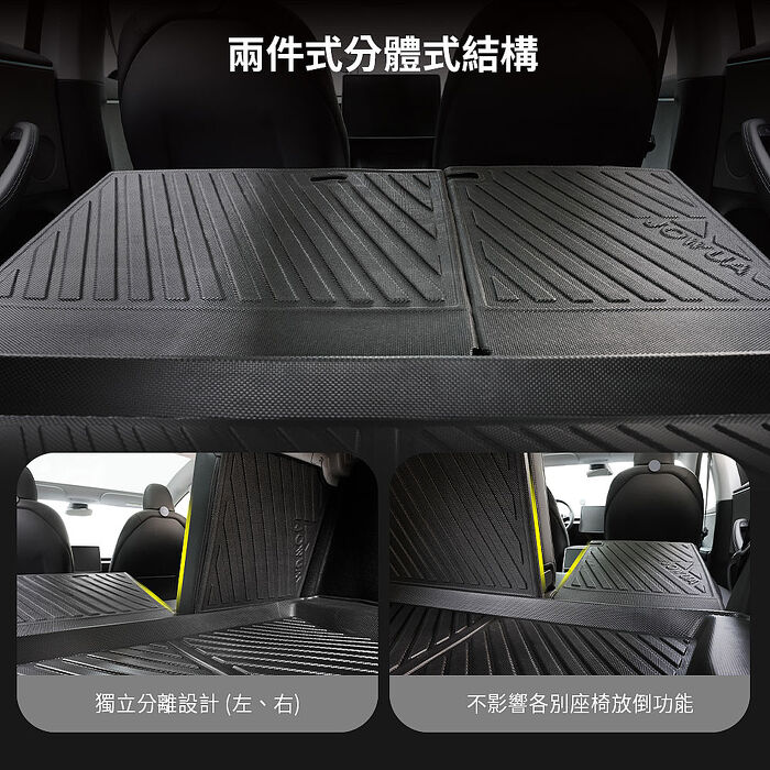 【JOWUA】特斯拉 TESLA Model 3 2024+ 煥新版 防水後排椅背墊(防泥沙 防灰塵 防水)