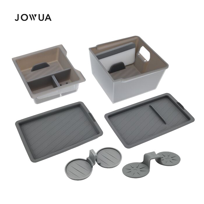 【JOWUA】Tesla Model Y(煥新版) LED中控組合 透光 前後杯架 可水洗