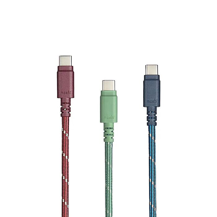 Moshi 強韌系列 USB-C to USB-C (240W/480Mbps) 充電 傳輸編織線- 薄型插頭 (1.2M)