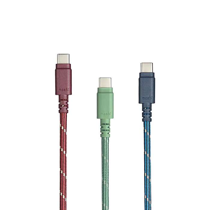 Moshi 強韌系列 USB-C to USB-C (240W/480Mbps) 充電/傳輸編織線- 薄型插頭 (2.0M)