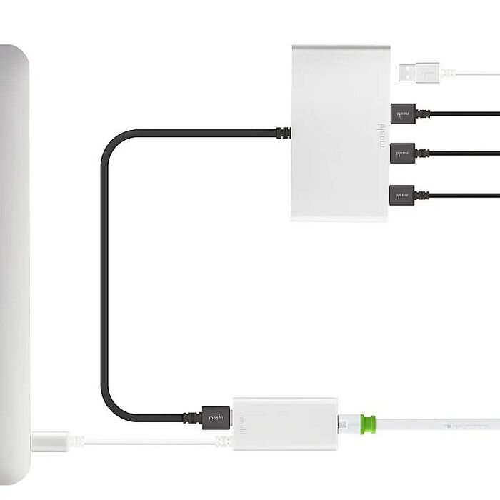 Moshi USB-C to Gigabit 乙太網路轉接線