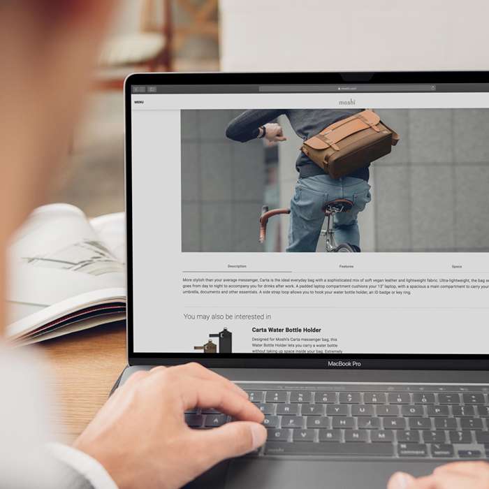 Moshi Umbra 防窺螢幕保護貼 For MacBook Pro (16", M1, 2021)-黑