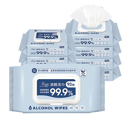 朵舒 酒精濕紙巾90抽x12包(採用食品級酒精/清潔抗菌)