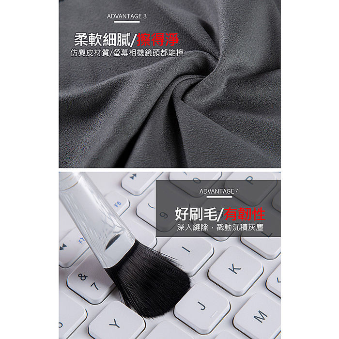 SUNTO 四合一螢幕清潔套裝(100ml+擦拭布+清潔刷+收納盒)(特賣)