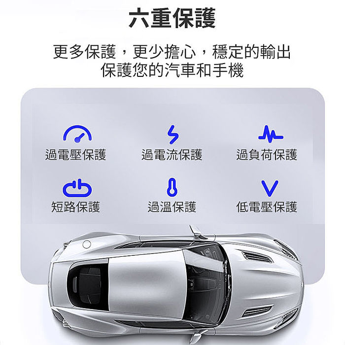 AHEAD PD+QC 38W 迷你車用充電器 Type-C車充 黑色