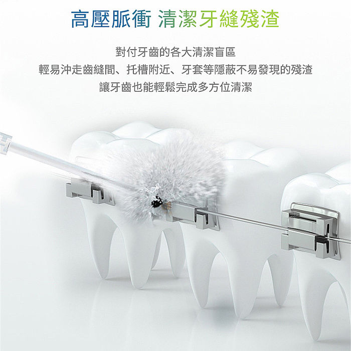便捷式電動沖牙器 牙套沖牙機 USB洗牙器 水牙線(白色)(特賣)