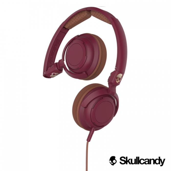 【skullcandy】lowrider 系列 贴耳式 线控耳机mic1 - 酒红色