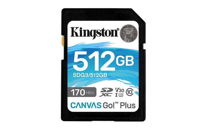 金士頓 Kingston Canvas GO Plus SDXC UHS-I (U3)(V30) 512GB 記憶卡 (SDG3/512GB))
