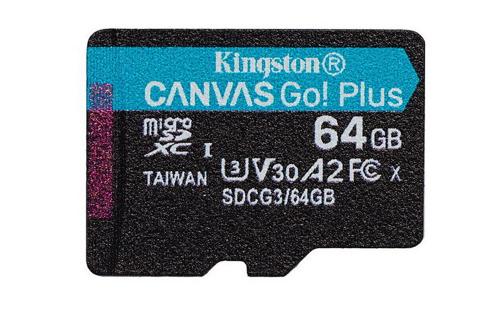 金士頓 Kingston Canvas GO Plus microSDXC UHS-I (U3)(V30)(A2) 64GB 記憶卡 (SDCG3/64GB)