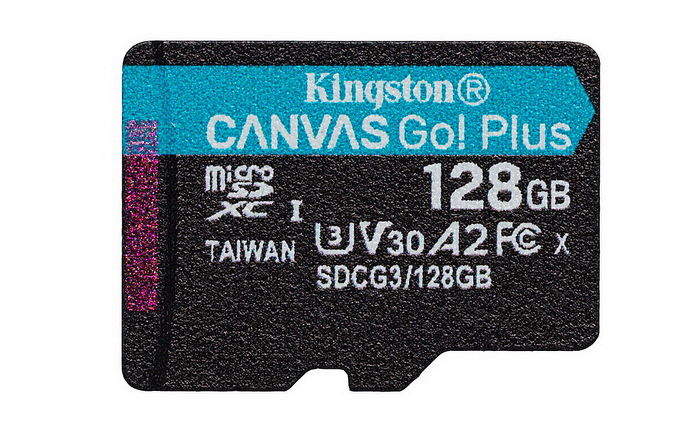 金士頓 Kingston Canvas GO Plus microSDXC UHS-I (U3)(V30)(A2) 128GB 記憶卡 (SDCG3/128GB)