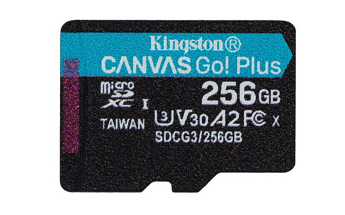 金士頓 Kingston Canvas GO Plus microSDXC UHS-I (U3)(V30)(A2) 256GB 記憶卡 (SDCG3/256GB)