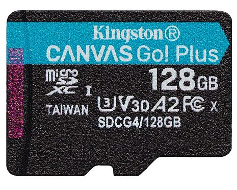 Kingston 金士頓Canvas Go Plus 200MB/s 128GB MicroSD 記憶卡 (SDCG4/128GB)