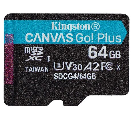 Kingston 金士頓Canvas Go Plus 200MB/s 64GB MicroSD 記憶卡 (SDCG4/64GB)