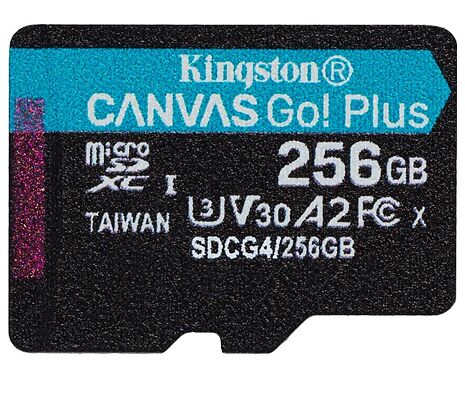 Kingston 金士頓Canvas Go Plus 200MB/s 256GB MicroSD 記憶卡 (SDCG4/256GB)