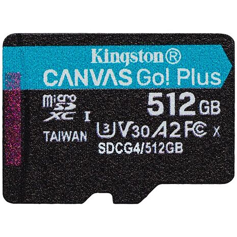 Kingston 金士頓Canvas Go Plus 200MB/s 512GB MicroSD 記憶卡 (SDCG4/512GB)