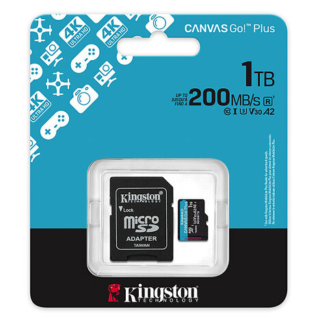 Kingston 金士頓Canvas Go Plus 200MB/s 1TB MicroSD 記憶卡 (SDCG4/1TB)