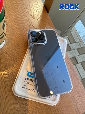 ROCK iPhone 15系列 全包覆透明抗震防摔保護殼