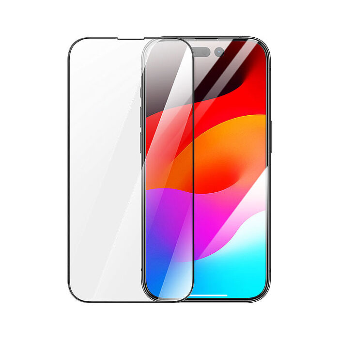 ROCK iPhone 15系列 全覆蓋透明防刮螢幕玻璃保護貼