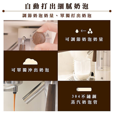 富力森FURIMORI 半自動義式奶泡咖啡機FU-CM855