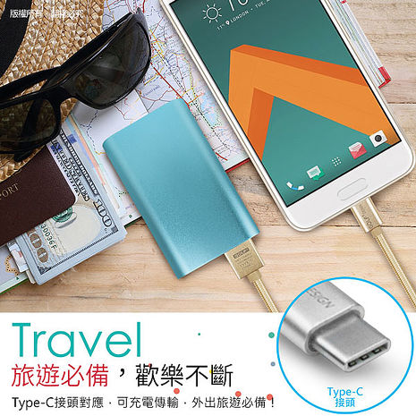 (2入顏色隨機)Type-C QC3.0 太空鋁編織快充傳輸線-1米(25光棍)