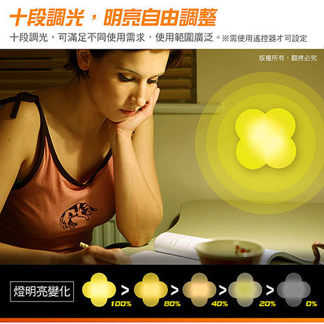 【買1送1】USB充電式 遙控小夜燈