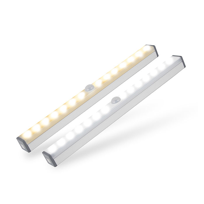 (1+1超值組)aibo 21cm USB充電磁吸式 LED感應燈管-白光