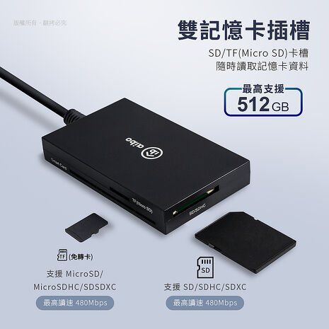 aibo Type-C ATM+記憶卡+3.0HUB 多合一晶片讀卡機(附轉接頭)
