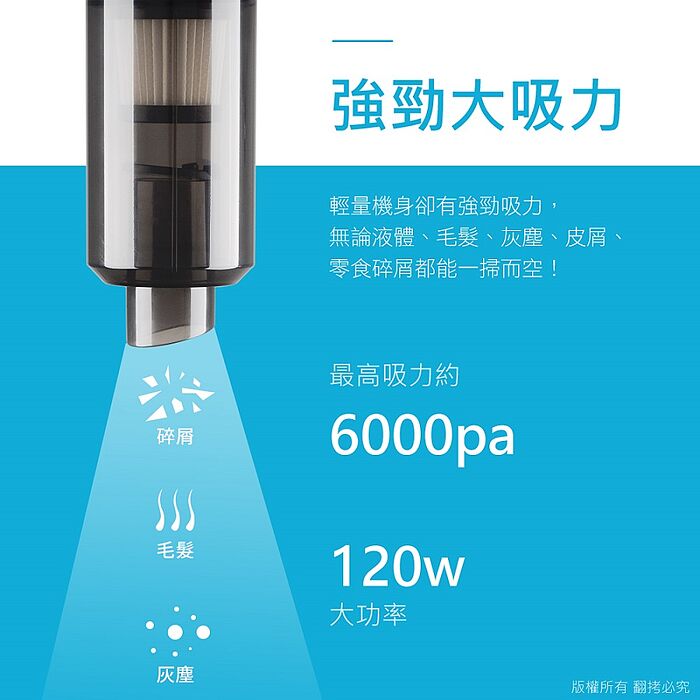 aibo 超輕量12V車用 乾濕兩用有線吸塵器