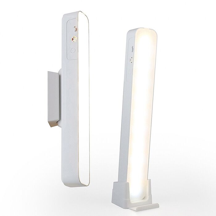 aibo 磁吸可調角度 USB充電式LED閱讀燈(三色光/附直立底座)