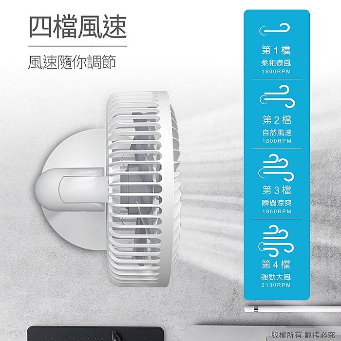 aibo 6吋 可定時/擺頭 靜音大風量USB風扇