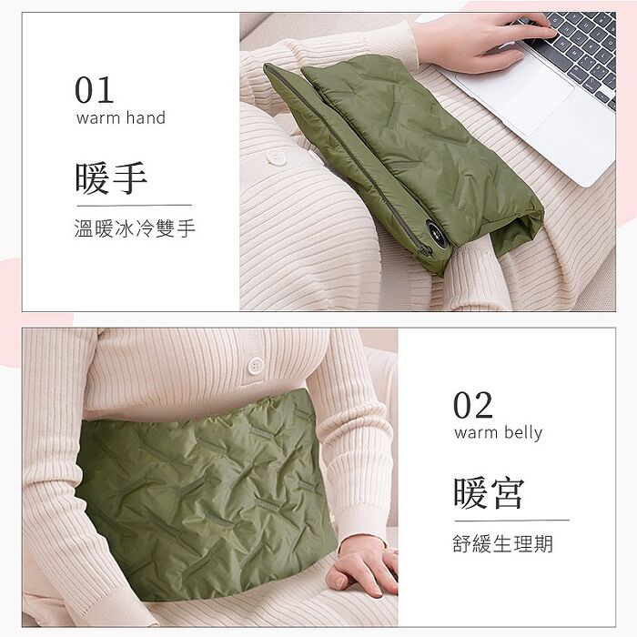 aibo USB三段溫控暖手袋(暖腰/暖宮/暖背/暖腳) 附USB延長線