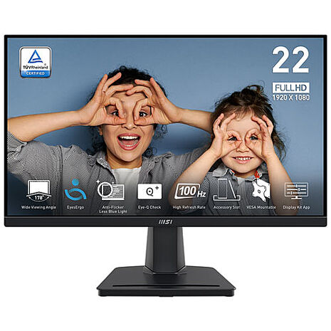 【滑鼠組】msi微星 PRO MP225V 21.45吋 螢幕(21.45"/1920x1080/16:9/100Hz)