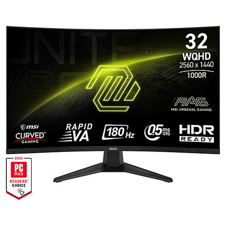 msi微星 MAG 325CQF 31.5吋 曲面電競螢幕(31.5"/2560x1440/16:9/180Hz/曲面)
