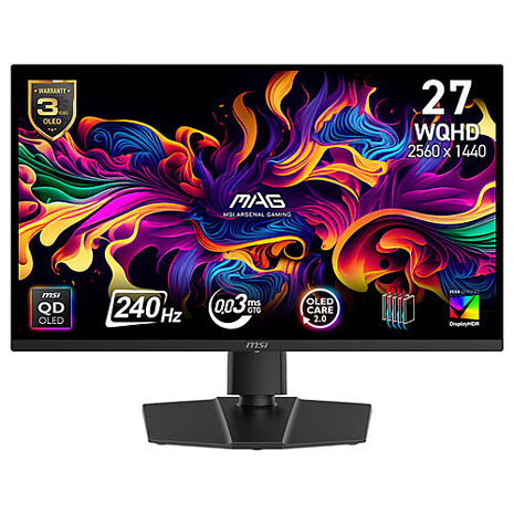 msi微星 MAG 271QP QD-OLED X24 26.5吋 電競螢幕(26.5"/2560x1440/16:9/240Hz/QD-OLED)