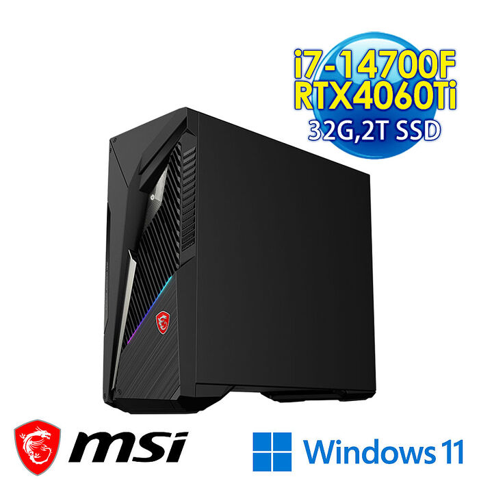 msi微星 Infinite S3 14NUD7-2818TW RTX4060Ti 電競桌機(i7-14700F/32G/2T SSD/RTX4060Ti-8G/Win11)