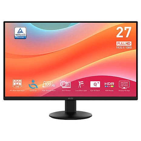 msi微星 PRO MP272L 27吋 螢幕(27"/1920x1080/16:9/100Hz/IPS)