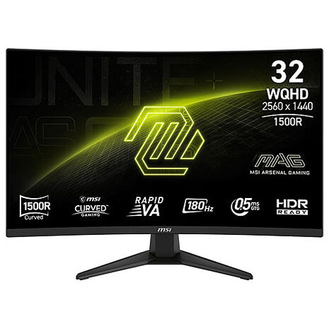msi微星 MAG 321CQF E18 31.5吋 曲面電競螢幕(31.5"/2560x1440/16:9/180Hz/VA/曲面)